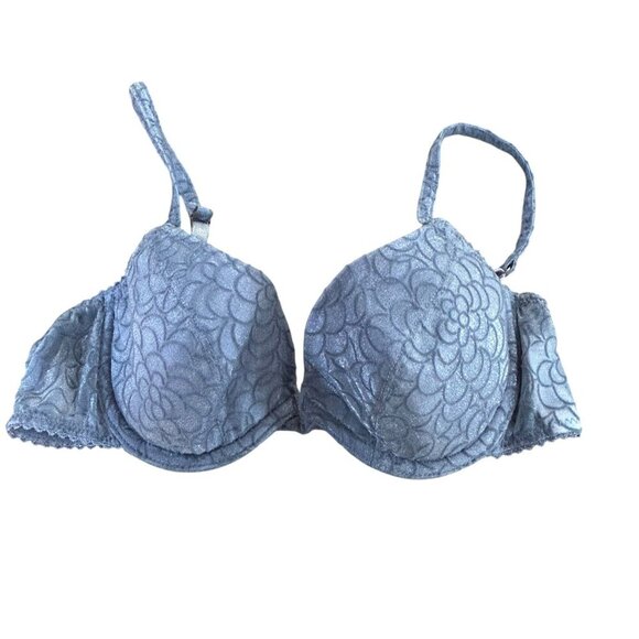 Vogue Dessous Blue Demi Lightly Padded Underwire Bra Size 34A - Picture 6 of 10
